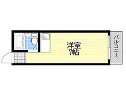 ダチロン高城 ワンルームの間取図画像