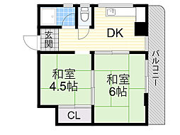 サンヒルズ 2DKの間取図画像