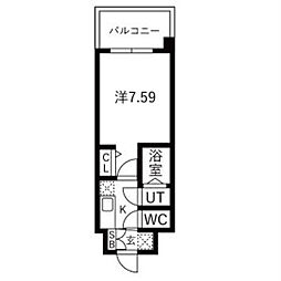 ロイス茨木奈良町 1Kの間取図画像