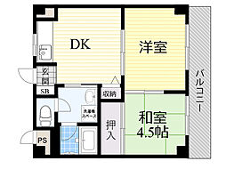 グレイス21 2DKの間取図画像