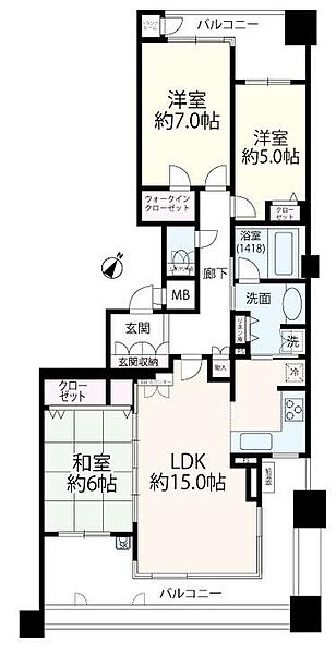 間取りを拡大表示