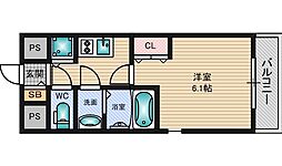 Osaka Metro御堂筋線 東三国駅 徒歩6分の賃貸マンション 4階1Kの間取り