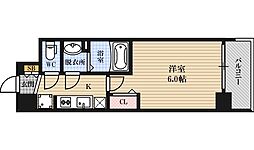 阪急京都本線 十三駅 徒歩11分の賃貸マンション 6階1Kの間取り