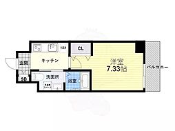 エルプレイス千里中央 1Kの間取図画像