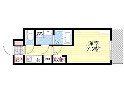 Sレジデンス新大阪ウエスト 1Kの間取図画像