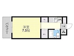 センチュリーショウエイ3 1Kの間取図画像