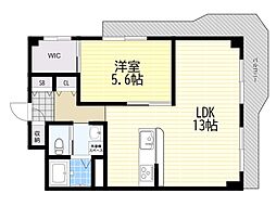 千里グリーンマンション 1LDKの間取図画像