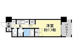 PARKFLATSESAKA ワンルームの間取図画像