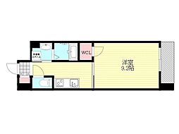 ア・ミュゼ新大阪 1Kの間取図画像