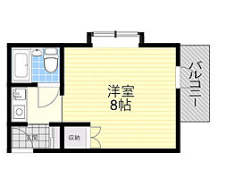 リンデン ワンルームの間取図画像