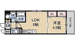 ブラービ新大阪 1LDKの間取図画像