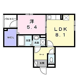 豊中市南桜塚3丁目アパート 1LDKの間取図画像
