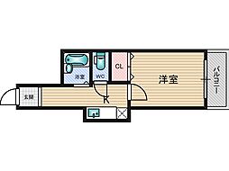 ディザイア新大阪 1Kの間取図画像