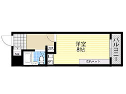 ライオンズマンション新大阪第3 ワンルームの間取図画像