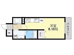 GRANDCINQ02 ワンルームの間取図画像