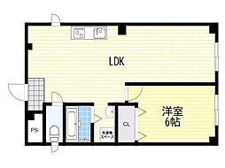 ダイヤモンドパレス 1LDKの間取図画像