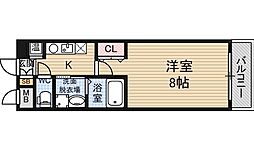 エステムヒルズ新大阪 1Kの間取図画像