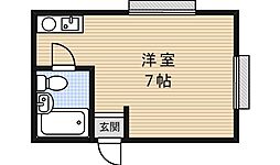 ハイツ岸本 ワンルームの間取図画像