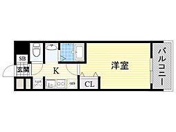 パークフラッツ緑地公園 1Kの間取図画像