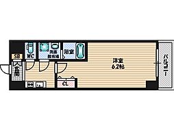 Sレジデンス新大阪ウエスト 1Kの間取図画像