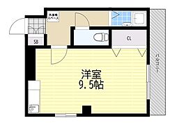 ゴールドマンション 1Kの間取図画像
