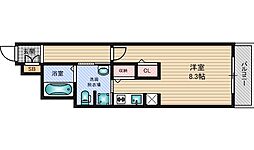 スワンズシティ新大阪 ワンルームの間取図画像