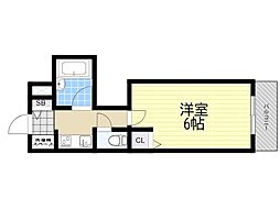 グリーンハウス緑地 1Kの間取図画像
