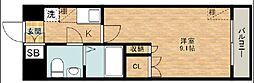 ヴィラ・フェザント 1Kの間取図画像