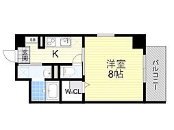 石塚アネックス 1Kの間取図画像