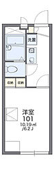 レオパレスルーナ 1Kの間取図画像