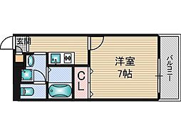 阪急宝塚本線 十三駅 徒歩14分の賃貸マンション 1階1Kの間取り