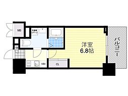 JR東海道・山陽本線 塚本駅 徒歩7分の賃貸マンション 5階1Kの間取り