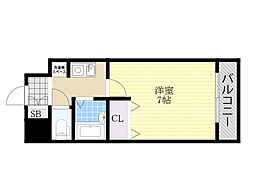 Osaka Metro御堂筋線 新大阪駅 徒歩9分の賃貸マンション 3階1Kの間取り