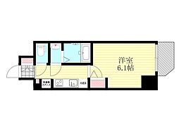 Osaka Metro御堂筋線 新大阪駅 徒歩9分の賃貸マンション 9階1Kの間取り