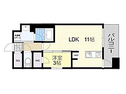 Osaka Metro御堂筋線 江坂駅 徒歩7分の賃貸マンション 6階1LDKの間取り