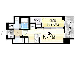 阪急京都本線 崇禅寺駅 徒歩6分の賃貸マンション 5階1DKの間取り
