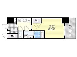 JR東海道・山陽本線 岸辺駅 徒歩4分の賃貸マンション 9階1Kの間取り