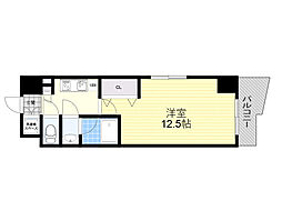 阪急千里線 豊津駅 徒歩9分の賃貸マンション 3階1Kの間取り