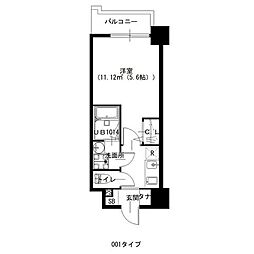 JR東海道・山陽本線 千里丘駅 徒歩5分の賃貸マンション 3階1Kの間取り