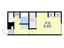 阪急京都本線 茨木市駅 徒歩23分の賃貸アパート 2階1Kの間取り