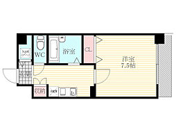 おおさか東線 JR淡路駅 徒歩7分の賃貸マンション 6階1Kの間取り