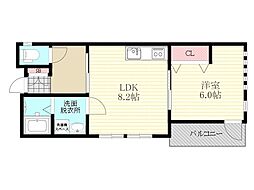 Osaka Metro御堂筋線 東三国駅 徒歩3分の賃貸マンション 1階1LDKの間取り