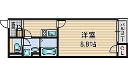阪急千里線 下新庄駅 徒歩2分の賃貸アパート 1階1Kの間取り