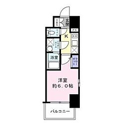 JR東海道・山陽本線 新大阪駅 徒歩11分の賃貸マンション 6階1Kの間取り