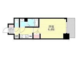 阪急千里線 淡路駅 徒歩4分の賃貸マンション 5階1Kの間取り