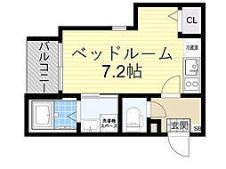 JR東海道・山陽本線 千里丘駅 徒歩11分の賃貸アパート 3階ワンルームの間取り
