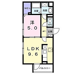 阪急宝塚本線 曽根駅 徒歩12分の賃貸アパート 1階1LDKの間取り