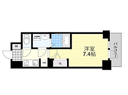 S-RESIDENCE千里丘 12階1Kの間取り