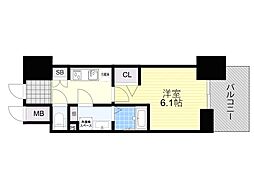 ファーストフィオーレ吹田レガーメ 3階1Kの間取り