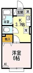間取図画像 1K